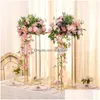 Decorazione per feste Mtiple Colors Palla di fiori artificiali per centrotavola Fiori decorativi all'ingrosso e piante S Road Lead Decor Weddi Dhi7S