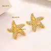 Stud Stud Quality 18K Plated Luxury Brand Designers Letters 2024 Stud Stainless Steel Star Geometric Famous Women Steel Seal Print Earring Wedding Party Jewerlry