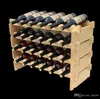 Wooden Wine Rack DIY Assemble Wine Shelf Wood Holders مناسبة لنادي El Cellar Bar Home 5930494