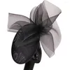 Bérets kaki grand chapeau fascinateur mariée mariage casque fête chapeau chapeau avec épingle à cheveux dames maille course accessoires