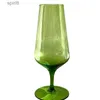 Copos de vinho Ins Wind Retro Vidro Verde Copo de Vinho Copos de Coquetel de Frutas para Champanhe Bebida Fria Casa Vidro de Uísque Alto Nível de Aparência YQ240105