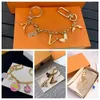 Luxury Designers Keychains Letters With Diamonds Designers Keychain Top Car Key Chain Women Buckle Jewelry Keyring Bags Pendant Exquisite Gift Bra
