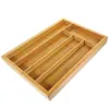 Kitchen Storage Black Walnut Western-style Drawer Type Cutlery Box Desktop Solid Wood Tray Tableware Organizer (Picture