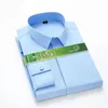 S-6XL Concealed Button Bamboo Fiber Luxury Mens Long Sleeve Social Shirts Slim Fit Elastic Anti-wrinkle Formal Elegant Shirt 240109