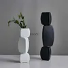 Planters Pots Modern minimalist vase decoration home Flower Arrangement Living Room Flowerpot Nordic minimalist decor black vase Art Ornaments YQ240109