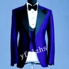 Jackets New Arrival One Button Groomsmen Peak Lapel Groom Tuxedos Men Suits Wedding/prom Best Blazer ( Jacket+pants+vest+tie) B255