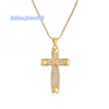 Tempeliersridder Vergulde Moissanite Hanger Kristallen Kruis VVS Diamanten Kettingen Vrouw Diamant Iced Out Jesus Cross