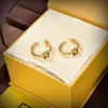 Designer Earrings Gold Luxury Jewelry Earring Women Letter F Stud Ear Hoop 925 Pendant Ohrring Lady Gift Fashion Earrings