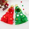 Dog Apparel Autumn And Winter Christma Small Clothing Two Color Pet Cloak Shawl Dogs Christmas Tree Transformation Holiday Supplies