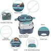 2 in 1 Car Home 12V 24V 110V 220V Lunch Box elettrico portatile Picnic School Food Riscaldamento Contenitore scaldavivande Set in acciaio inossidabile 240109