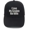 Casquettes de baseball Lyprerazy I Love My Smokin Wife Coton lavé réglable Hommes Femmes Unisexe Hip Hop Cool Flock Impression Casquette de baseball