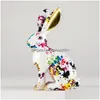 Decorative Objects Figurines Easter Decor Kids Room Decoration Childrens Fairy Garden Rabbit Home Kawaii For Interior 220510 Drop Dhexn