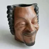 Planters Pots Creative Rapper Snoop Dogg Flower Pot Man Human Smile Face Planter Pot Pen Penceil Holder Desktop Ornaments Home Garden Decor YQ240109