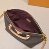 Bolso de compras de cuero Bolso de compras Rejilla de ajedrez Bolsos grandes Cremallera doble Asa de cuero Cerradura con llave Correa extraíble Bolsos de hombro de diseñador 45987 45986