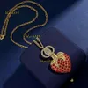 Stud Strawberry Diamond Earrings Designer Necklaces For Women Pendant Fashion Letter Gold Studs Luxurys Hoop Earring Jewelry Set 2024 Designer Earrings Jewelry