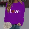 Sweats à capuche pour femmes LOVE Fashion Col rond Sweat-shirt pour bébé Garçon Sweat-shirts légers Femmes Casual Pull Couleur