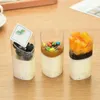 50PCS 80ml Clear Plastic Disposable Party S Teardrop Dessert Cups Tumbler for Desserts Appetizers Puddings Mousse 240108