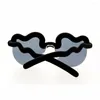 Sunglasses Cotton Clouds Waves Dancing Women Matte Soft Material Half Frame Sun Glasses Men Reflective Color Lens