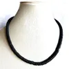 Pendants 3 6MM Africa Turquoise Black Lava Heishi Necklace For Men Women Volcanic Rock Punk Jewelry Neck Collar Girl Gift