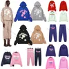 Sp5der Designer Hoodies Young Thug Hiphop Men Women Hoodie High Quality Foam Print Spider Web Graphic Pink Sweatshirts Pullovers 555555