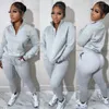 Damen Zweiteilige Hose 2024 Damen Frühlingskleidung Sweatshirt Fleece Top Jacke Hose Sets Outfit Y2K Streetwear 2 Set Jogger Trainingsanzug