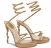 Zomer luxe vrouwen margot sandalen schoenen suède kristal strappy verfraaide fluweel rood zwart hoge hakken elegante bruids trouwjurk