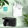 2PDマルチポートウォールアダプター30W電話ラップトップ充電器EU/US/UK iPhone Samsungスマートフォンに適応