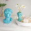 Borstar hemdekoration Vase harts skulpturstaty vardagsrum dekoration blomma potten makeup borsthållare penna hållare kreativa hantverk