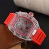 2023 NOWOŚĆ RICHARX MILLX RM11-03 Ruch Designer Watches Wysokiej jakości najlepsze marka luksusowe męskie zegarek wielofunkcyjny chronograf Montre Clocks Bezpłatna wysyłka