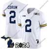 2024 Patch Michigan Wolverines College Football Jersey J.J. McCarthy Blake Corum Donovan Edwards Cornelius Johnson Roman Wilson Jaylen Harrell Michael Barrett