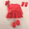 Vestidos para meninas, vestido de bebê nascido, roupas de 0-3 meses, festa de casamento, aniversário, 0-1 anos, conjunto de sapatos, batizado