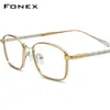 Okulary fonex b rama Mężczyźni retro vintage recepty kwadratowe okulary męskie okulary misowe F85723 240109