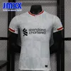 JMXX 24-25 LIV Liverpudlian Voetbalshirts Thuis Uit Derde Heren Diaz Szoboszlai Amold Salah Mac Allister Uniformen Jersey Man Voetbalshirt 2024 2025 Spelerversie