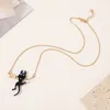 S3889 bijoux de mode mignon dessin animé chat noir pendentif collier