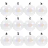 Décorations de Noël 12pcs Décoration de boule Transparent Arbre suspendu Pendentifs DIY Ornement 2024 Année Accueil Sphères