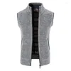 Gilet da uomo 2024 Gilet autunno/inverno Cardigan in maglia Plus Pile Giacca slim fit grande Maglione con collo alla coreana