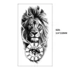 Small Full Arm XQB New Black Lion Beauty Animal Half Water Transfer Tattoo Sticker