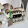 Designer MARKET BASKET Bag Women Handbags Purses Woven Shopping Bags Beach Tote Size 24cm