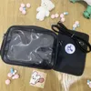 Mulheres Pu Claro Bonito Pequeno Saco Ita com Inserção para Pinos Display Adolescente Meninas Kawaii Rosa Itabag Crossbody Estudante Casual H206 240108