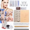 Machine microblading kit beginners wenkbrauw permanente make -up set tattoo handmatige pen 3d oefening huidpigment inkten voor startmogelijkheden levering