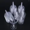 Disposable Cups Straws Tumbler Coupe Margarita Flutes Glasses Cup Martini Drinking Plastic 10pcs/20pcs Goblet Cocktail Champagne