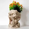 Planters Pots Gothic Flowerpots Horror Skull Sculpture Succulent Flower Pot Planter Creative Resin Garden Home Vase Scare Crafts Desk Ornament YQ240109