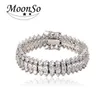 Armband Moonso Luxury Crystal Bracelets CZ AAA Zircon Armband Bangles For Women Jewelry 2023 Ny S811