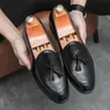 Moda Nappa Formale Nero Business Boos Italia Mocassini Scarpe eleganti da ballo Uomo Mocassini casual Appartamenti da festa