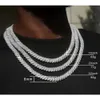 Mestre rochas de colar cubano de hip hop 10mm 925 Sterling Silver Iced Out Moissanite Cuban Link Chain