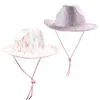 Bérets Pink Cow Print Cowgirl Chapeau pour la fête d'anniversaire Bridal Femmes Femmes Bachelorette Habillement