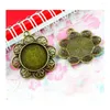 Charms 20pcs 20mm Inner Size Antique Bronze Plated Blank Base Setting Tray Pendants Diy Accessories