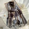 Dikke Warme Winter Sjaal Design Print Vrouwen Kasjmier Pashmina Sjaal Lady Wrap Kwastje Sjaals Gebreide Mannen Foulard Deken 240108