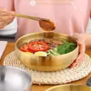 Servis uppsättningar koreanska kall nudelskål kök sallad metall multifunktion bekvämt rostfritt stål