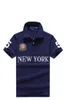 ニューヨーク高品質の都市デザイナーポロスシャツ男性刺繍コットンロンドンネイビートロントニューヨークファッションカジュアルS-5XL